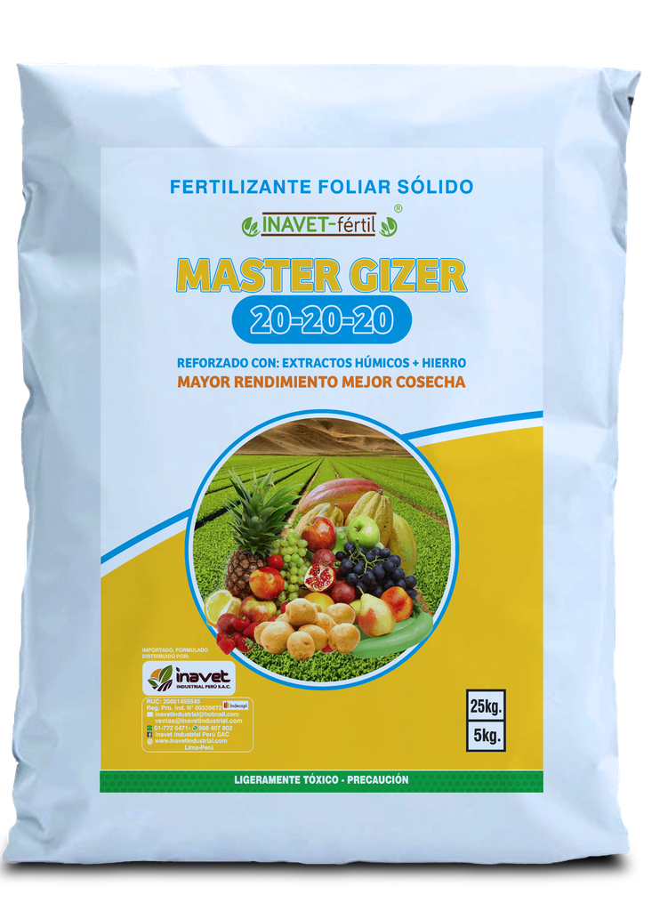 INAVET FERTIL - MASTER GIZER 20-20-20 - 25KG